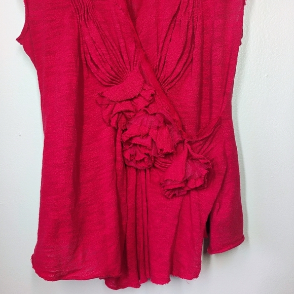 Deletta Anthropologie Roses Are Red Y2K Top Womens Small Balletcore Romantic - Picture 2 of 12